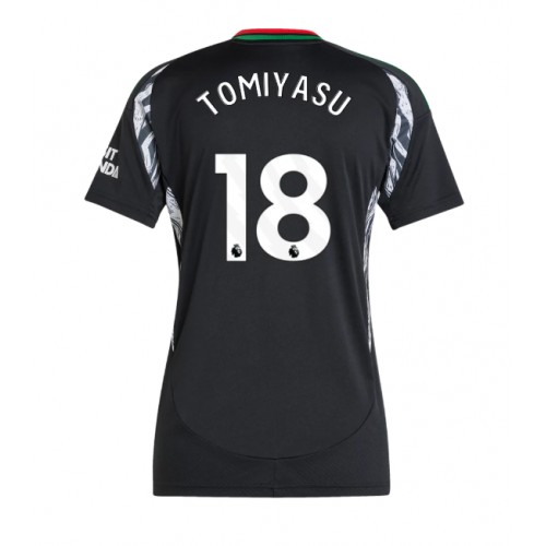 Fotballdrakt Dame Arsenal Takehiro Tomiyasu #18 Bortedrakt 2024-25 Kortermet